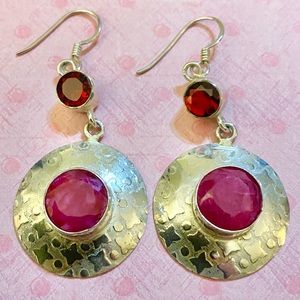 Sterling Silver & Gemstone Earrings